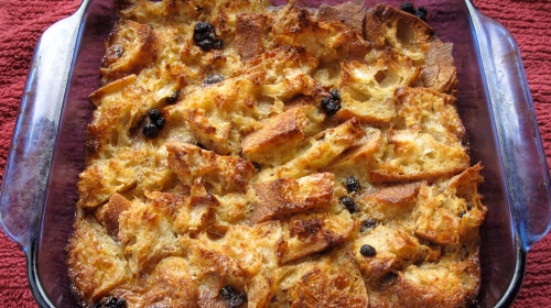 Bread pudding offers simplicity and comfort in each bite.