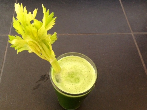Overindulgence have you feelin a little sluggish? Clean your bod with this green juice.
